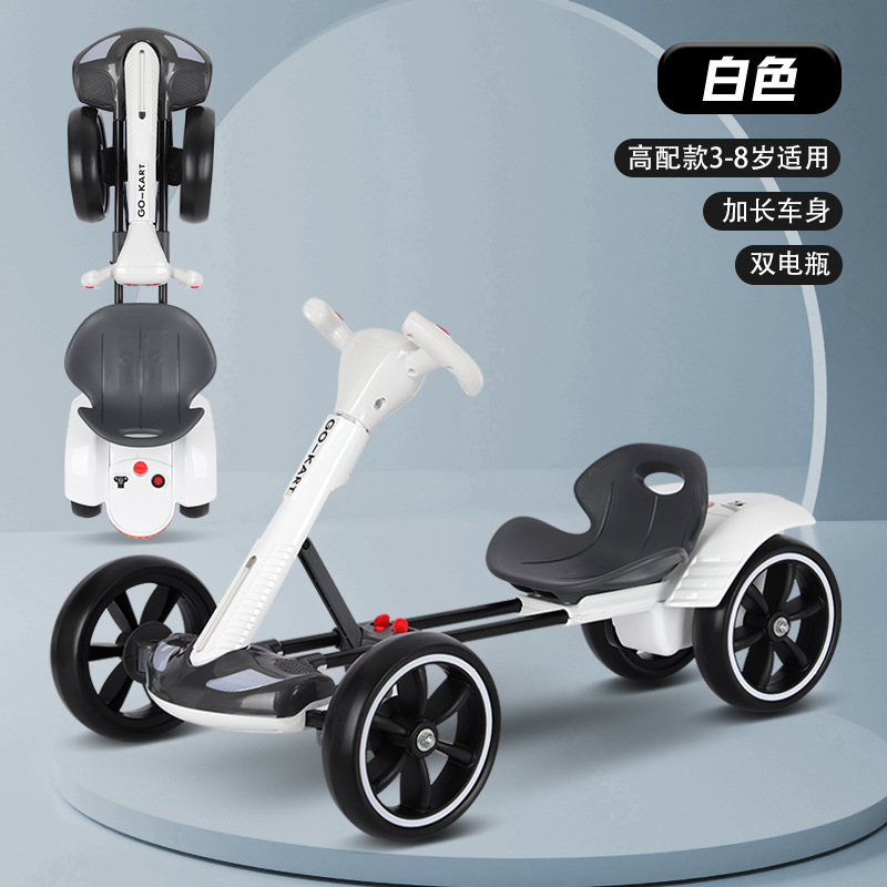 Nuevo kart eléctrico para niños con control remoto, sin necesidad de instalación, plegable y portátil.