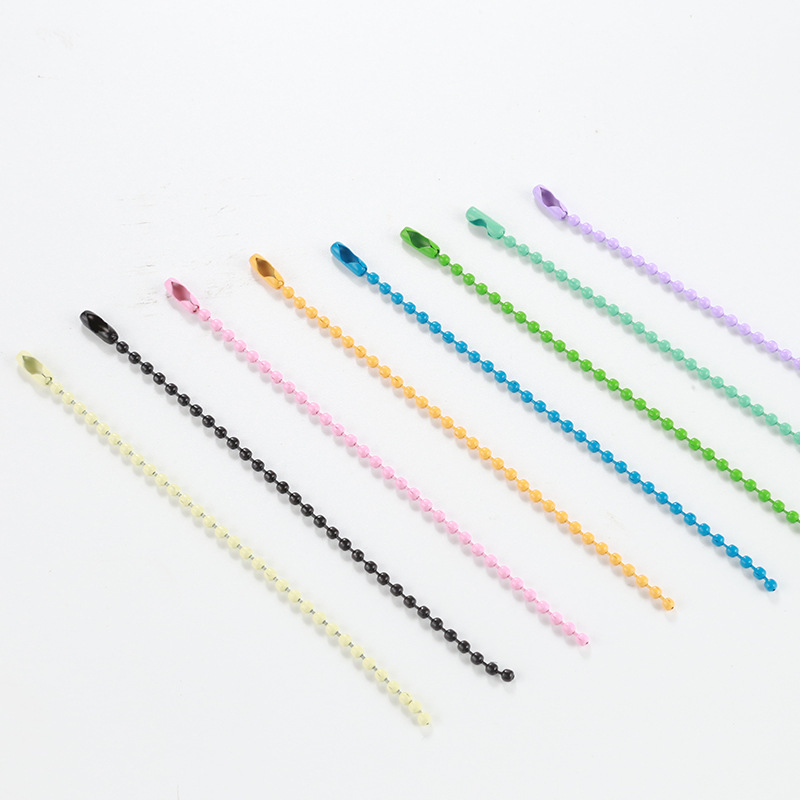 Candy color bead chain metal chain round bead chain painted wave bead chain key chain chain diy jewelry accessories