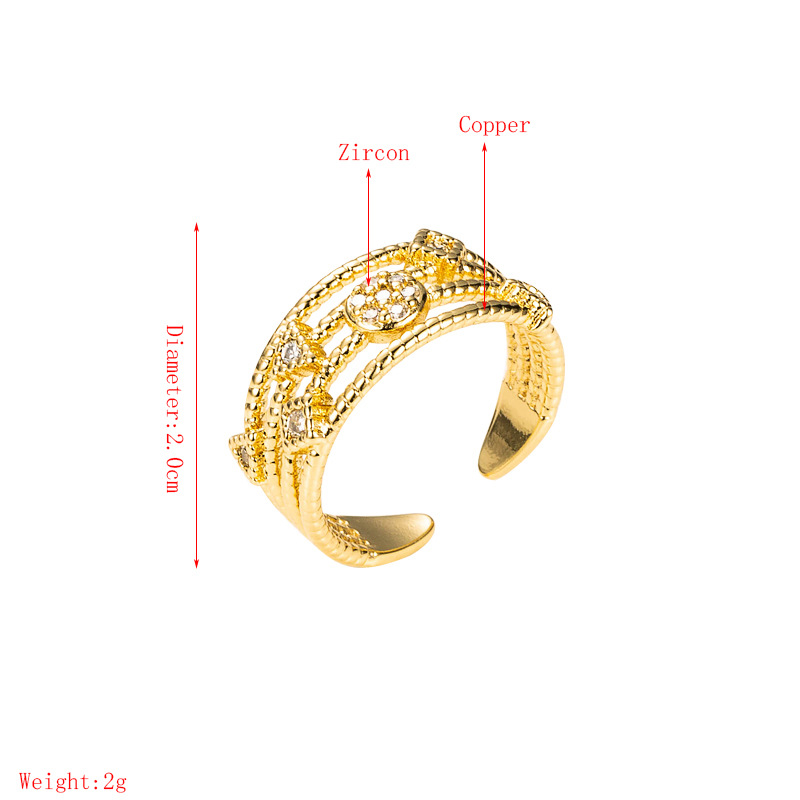 Fashion Multi-layer Geometric Star Moon Ring Wholesale Jewelry display picture 1
