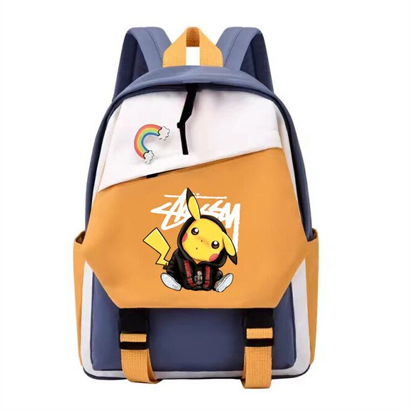皮卡丘时尚双肩包男孩外出旅游补课背包高颜值轻便小学生儿童书包|undefined