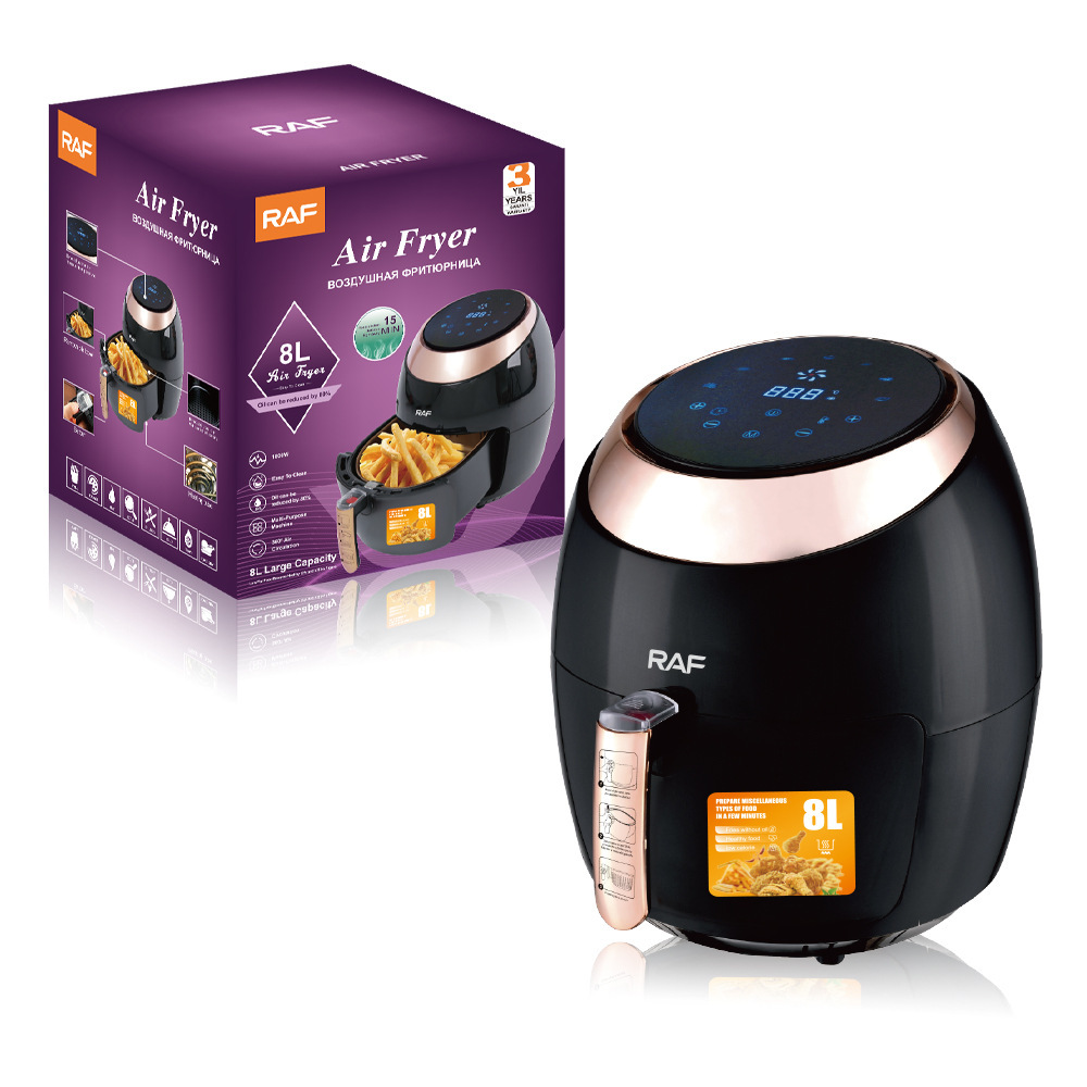 Raf European Cross-Border Household Touch Screen Air Fryer Portable Smart French Fries Electric Fryer Large Capacity No Oil Fume