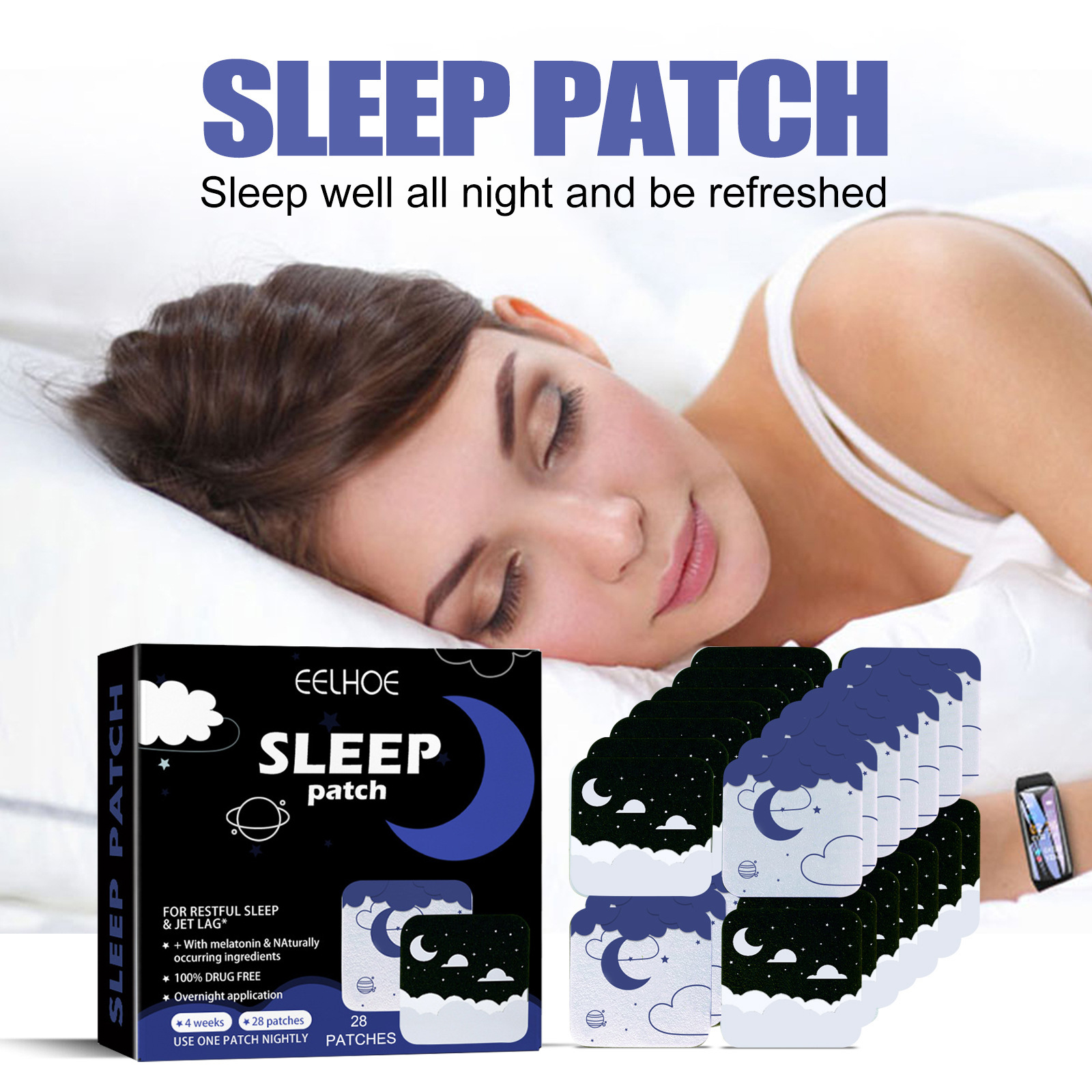 EELHOE sleep aid patch to improve sleep, relieve irritability and anxiety, improve sleep quality, sleep patch