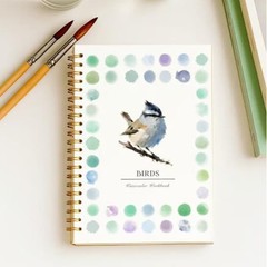 跨境新品现货 watercolor workbook 水彩专用着色本 水彩画本初学