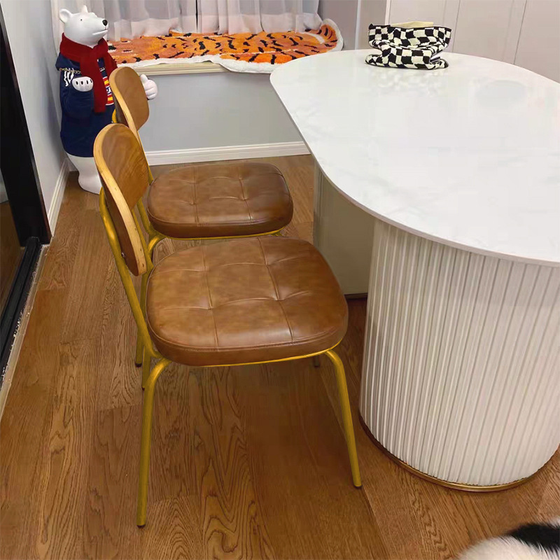 Wholesale iron dining chair, household backrest chair, foldable chair, bench, commercial adult stool, office chair, simple stool