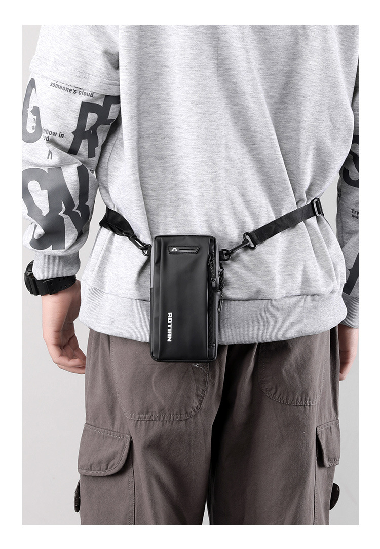 Men's Solid Color Nylon Zipper Arm Bag display picture 7