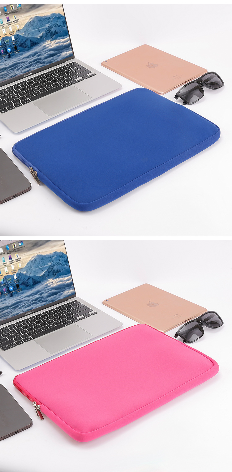 Factory in-stock small-batch wholesale customization of LOGO diving material neoprene rubber zipper notebook computer inner liner bags undefined