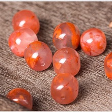 天然冰飘南红玛瑙老型珠桶珠隔珠文玩配件配饰新月菩提配珠散批