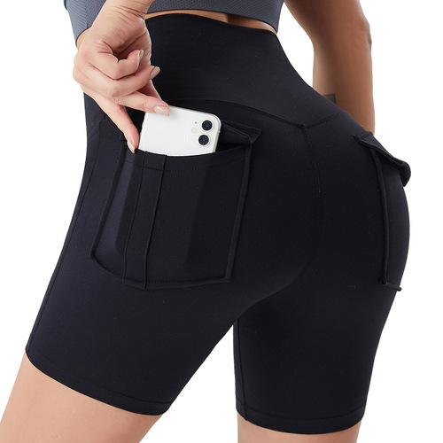 Cross-border quick-drying sports shorts for women, high-waisted butt-lifting nude fitness pants, sweaty basketball training, running yoga pants