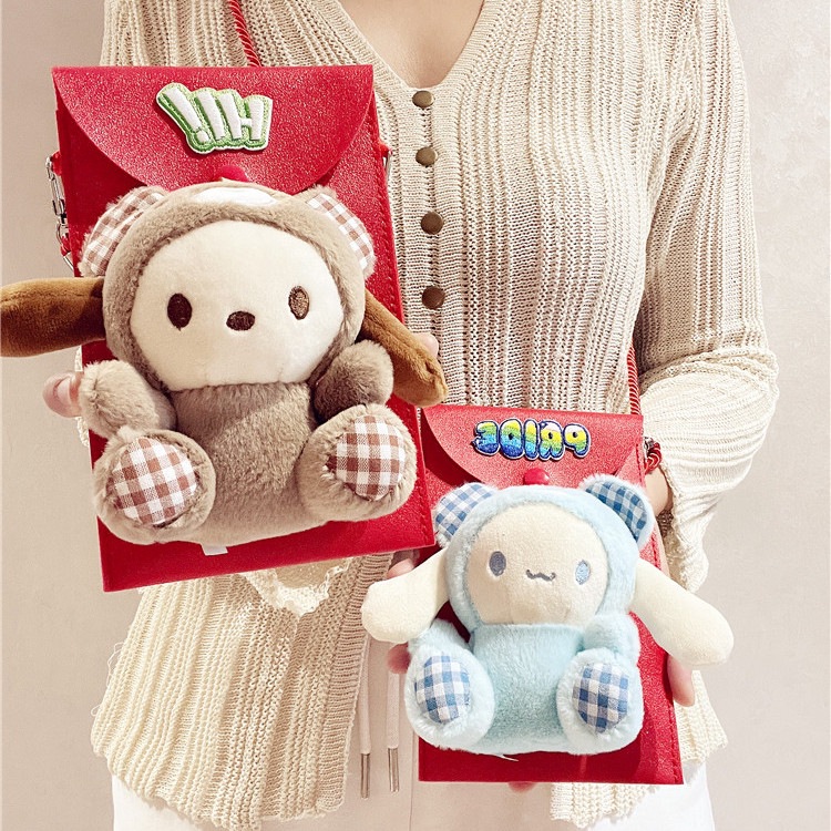 超萌立体毛绒可爱利是封儿童过年压岁钱红包生日周岁喜包万元通用