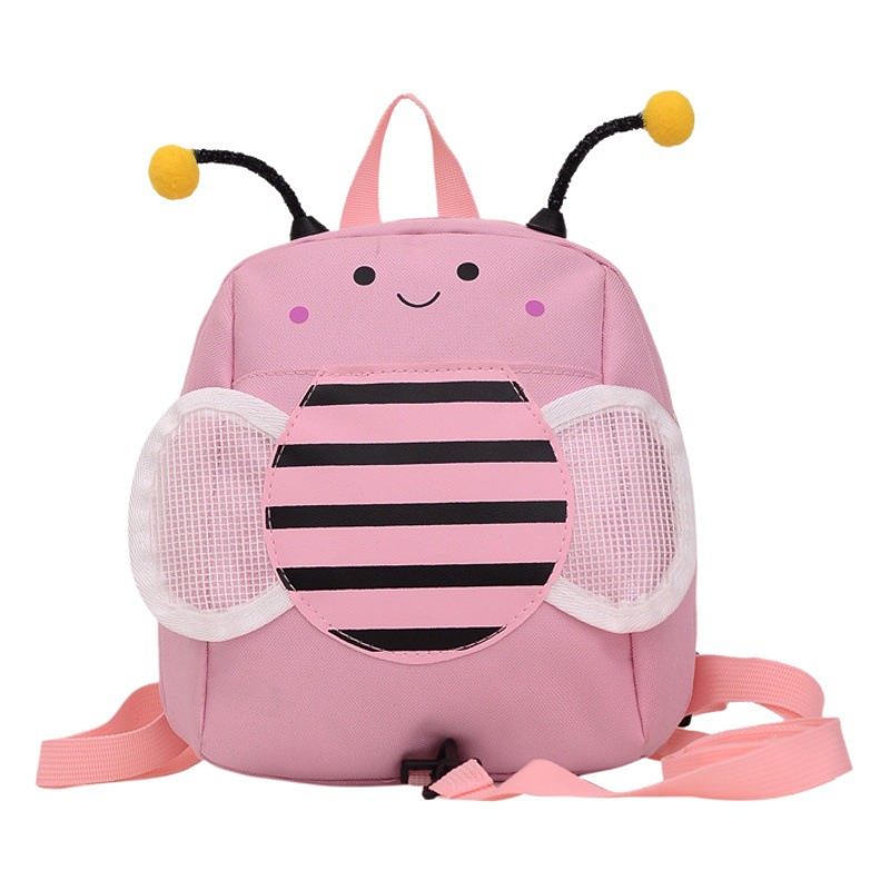 Nueva linda pequeña abeja anti-perdida niños mochila niño de dibujos animados mochila bebé kindergarten niña mochila