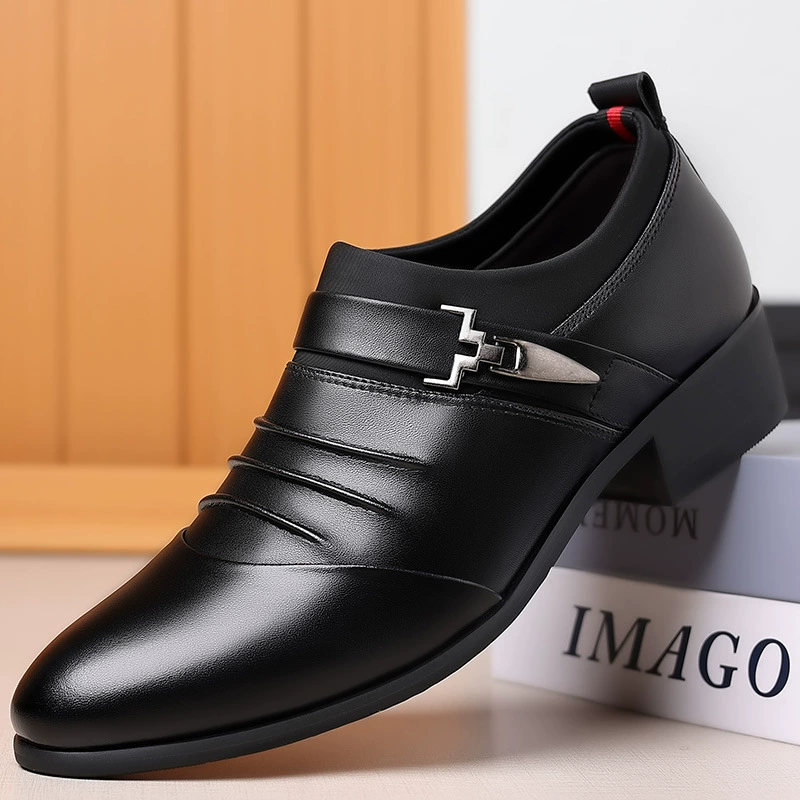 Кожаные туфли мужские 2023 осенние белые деловые туфли из натуральной кожи в Корейском стиле с острым носком свадебные туфли в британском стиле