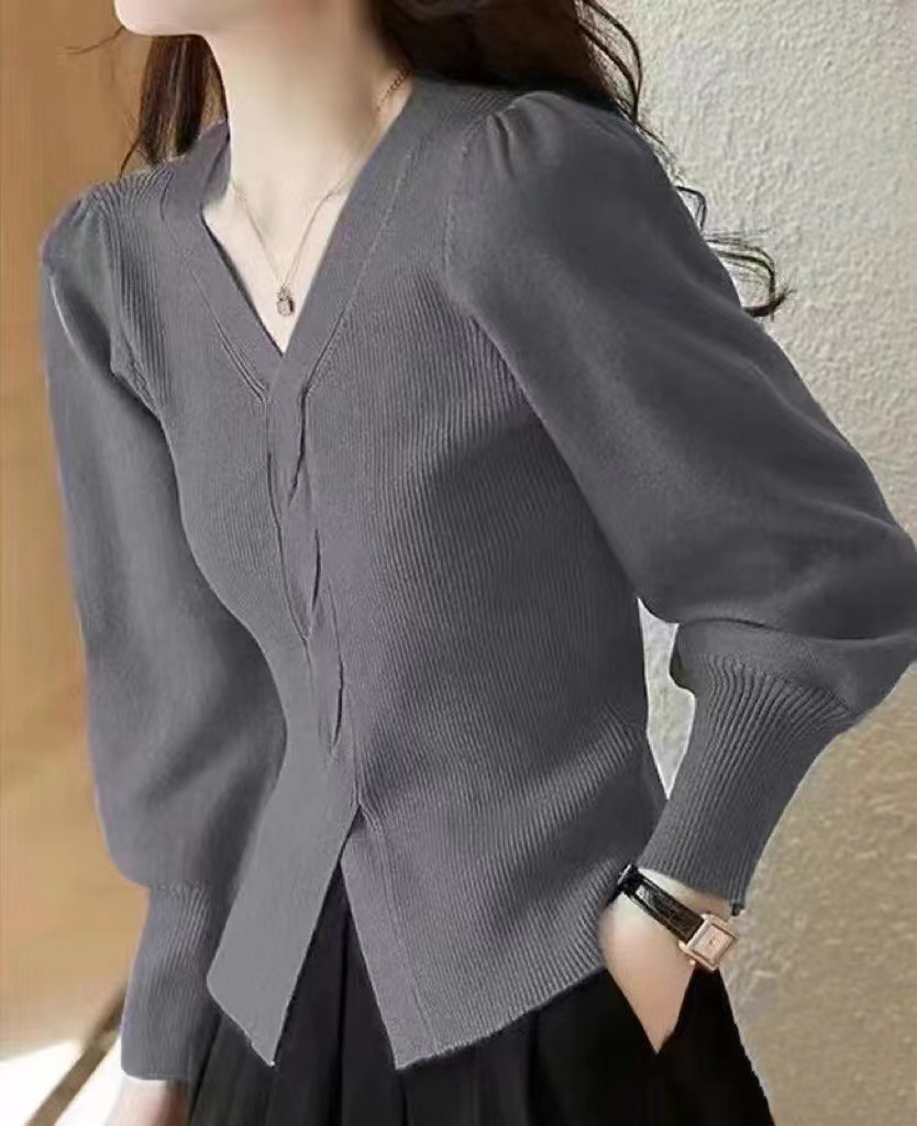 245g Weight Long Sleeve Sleeve Length Pullovers Placket Type Spandex, Polyester, Polyacrylonitrile Fiber Fabric Type Wholesale Women's Spandex Polyester Polyacrylonitrile Fiber Casual Elegant Stripe Long Sleeve Sweaters & Cardigans