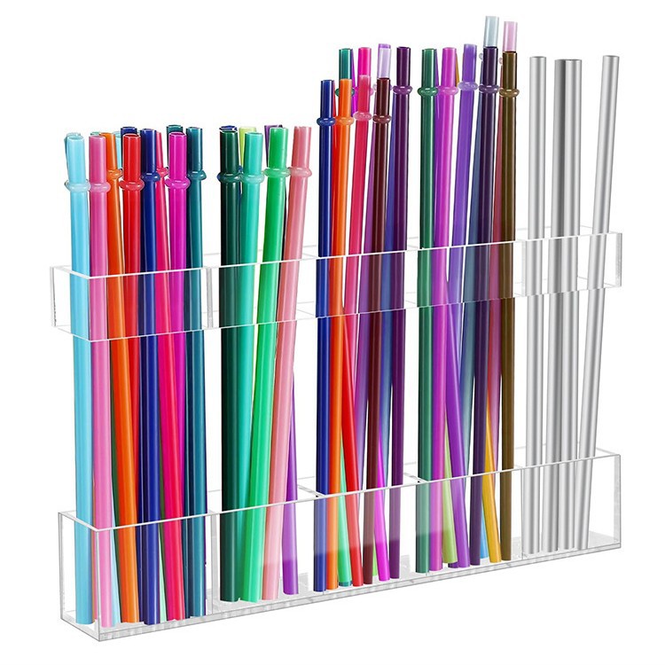Rack de almacenamiento de paja acrílica para gabinetes y estantes de almacenamiento de encimera accesorios de cocina Rack de almacenamiento de contenedores