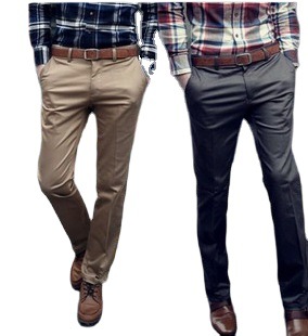 2024秋冬EBAY供货男式纯色直筒长裤韩秋冬新款男士休闲西裤K02