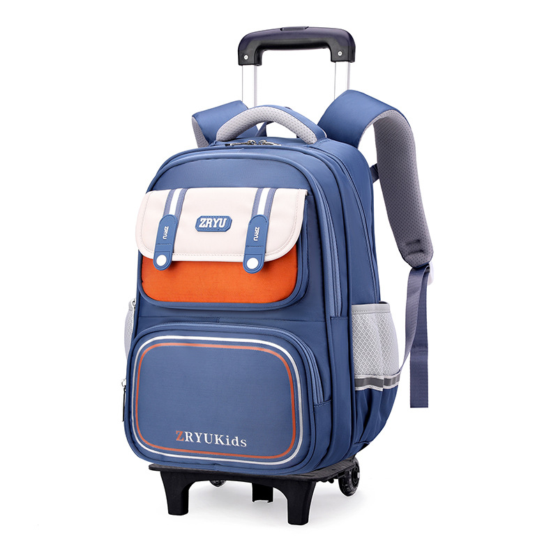 Mochila de pescado natural para estudiantes de primaria 1 - 3 - 6 grados mochila escolar doble uso seis ruedas escaleras al por mayor