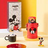 Disney, children's glass, straw, cup stainless steel with glass, teapot
