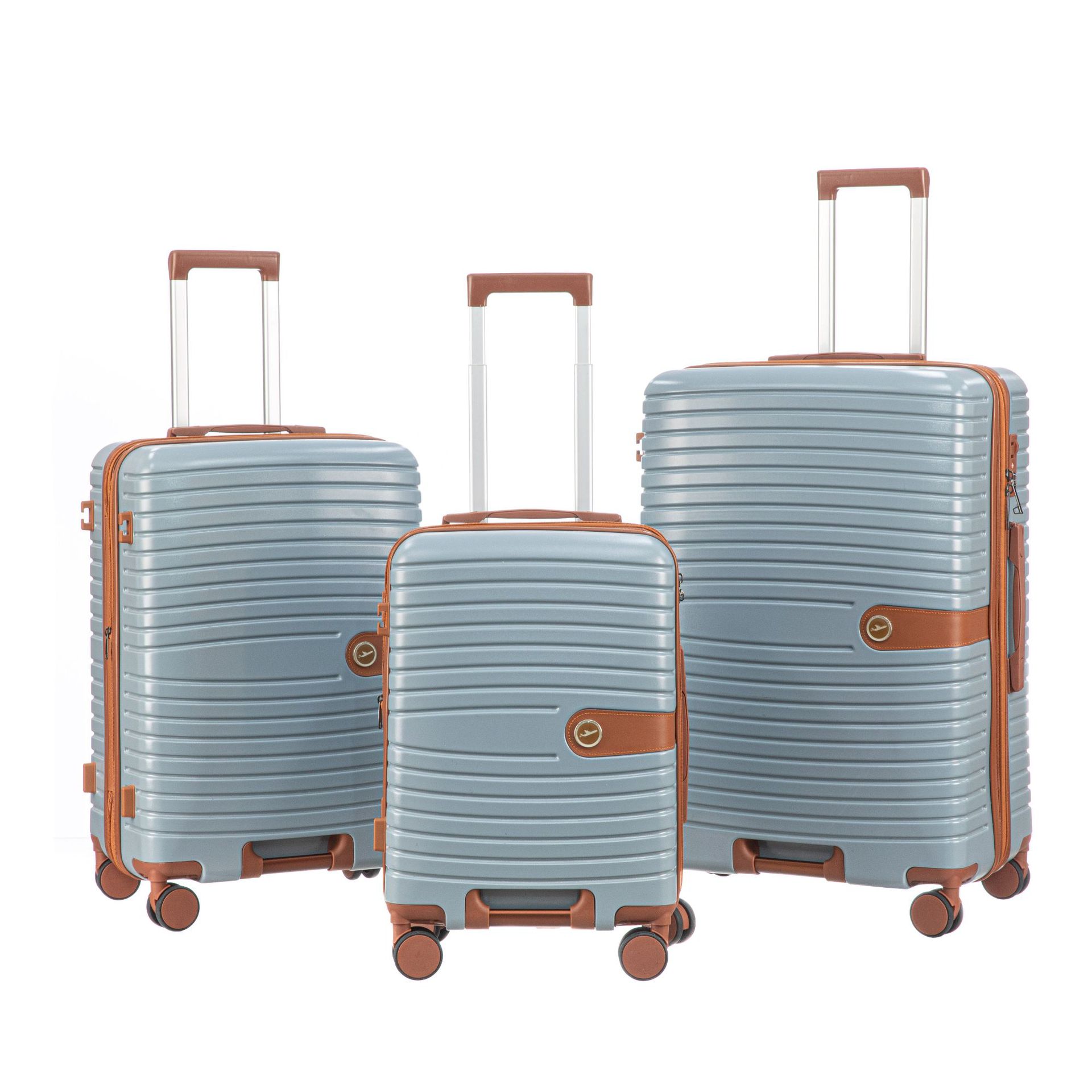 Maleta de tres piezas de bloqueo de contraseña antirrobo de una pieza de maleta con carrito de arranque, maleta con carrito de rueda universal silenciosa, viaje de ocio