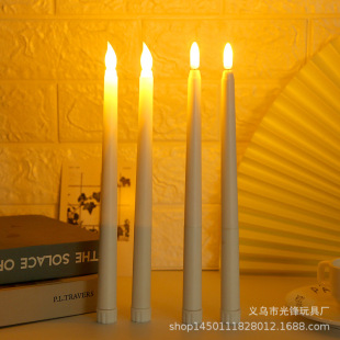 LED long rod candle light cross-border long strip pointed rod wax wedding restaurant Halloween decoration