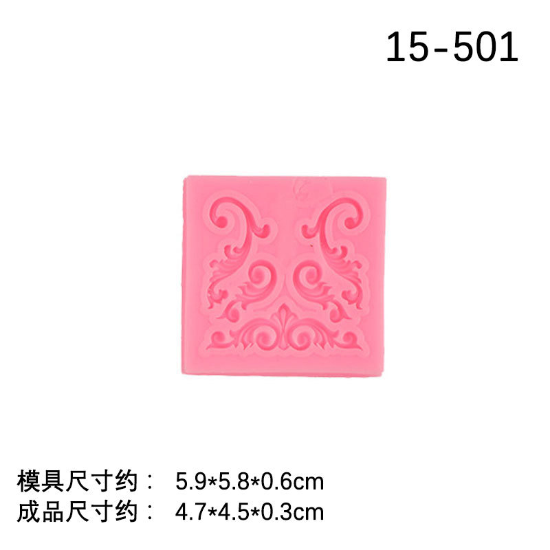 Bricolaje una variedad de marco de estilo europeo Marco vintage marco de fotos de alivio molde hueco alivio fondant decoración molde para hornear