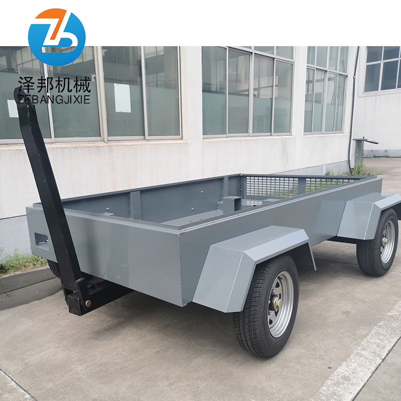 四轮牵引运输拖车3吨4吨5吨移动底盘拖车物流货物转运车桥