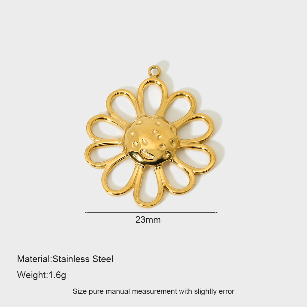 1 Piece Quantity 304 Stainless Steel Material 1 Piece 304 Stainless Steel Cross Four Leaf Clover Pendant Beads