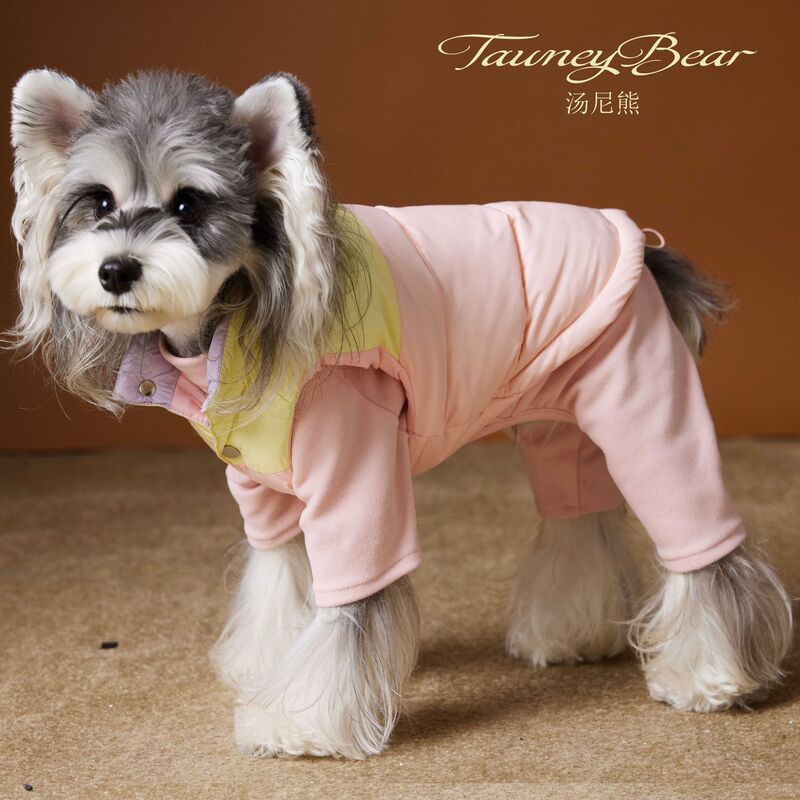 Tony Bear Pet Dog Autumn and Winter down Color Matching Sleeveless Vest Teddy Schnauzer Bichon Maltese Vest Tony Bear Pet Dog Autumn and Winter down Color Matching Sleeveless Vest Teddy Schnauzer Bichon Maltese Vest