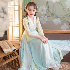 女童汉服襦裙2026夏季款仙女飘逸中国风薄款超仙古装汉服儿童批发