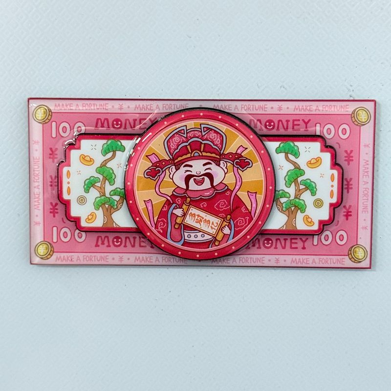 马年冰箱贴国潮创意冰箱贴磁吸贴文创工艺品祝福新年财神爷冰箱贴|undefined