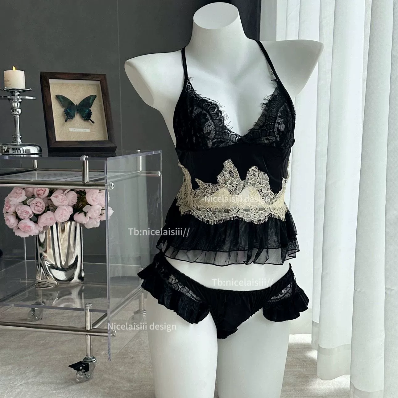 Nicelaisiii из морской соли личи кружева с открытой спиной