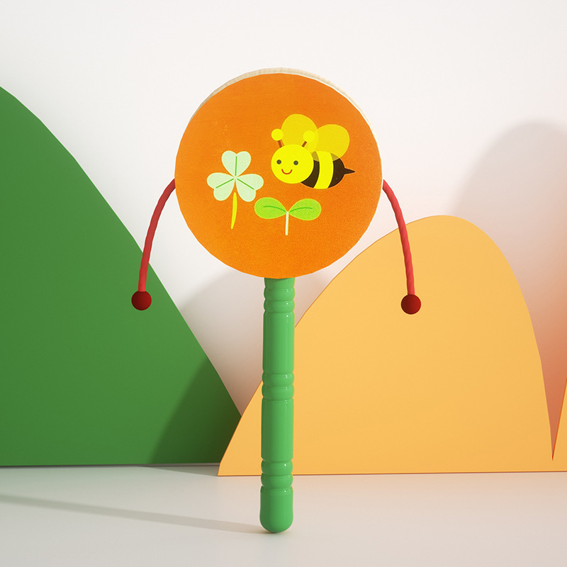 Pandereta de madera Orff Instrumentos musicales Kindergarten Educación temprana Música y accesorios de baile Tambores de mano Tambores de palmaditas al por mayor