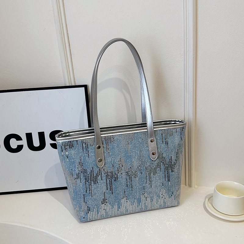 Nueva bolsa de mano, bolsa de mujer, bolsa de trabajo de gran capacidad, bolsa de viaje, bolsa de lona de mujer, bolsa de hombro de alta calidad, sequinilla