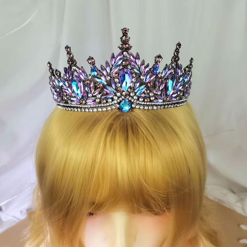 Bride's Crystal Crown Headpiece, Korean-style Wedding And Coming-of-Age Ceremony Princess Hair Accessory, High-end_voghion.com
