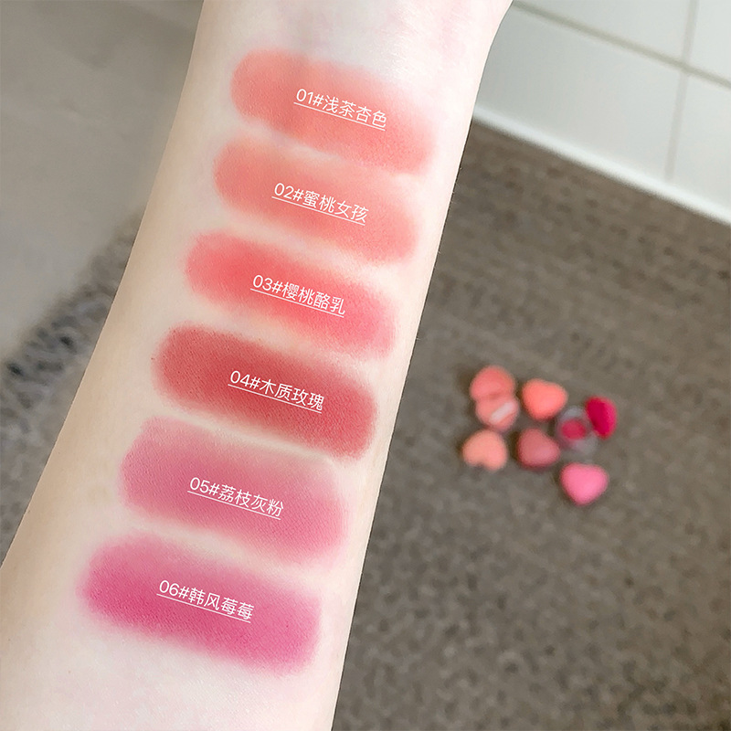 Gegebear love labio y mejillas crema de doble uso rubor lápiz labial maquillaje mate multiusos esmalte de labios coreano