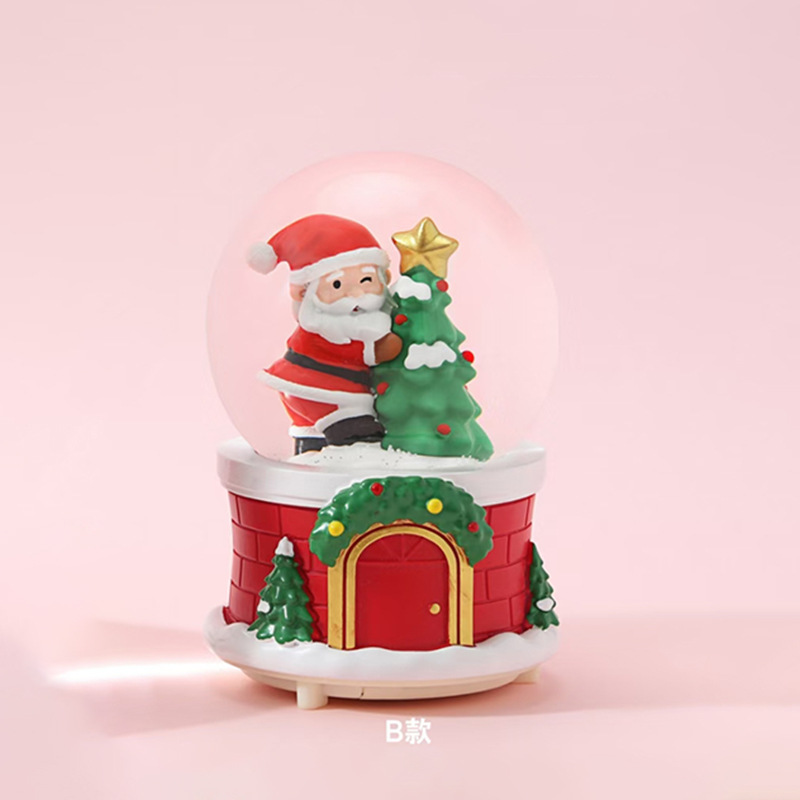 Nuevos regalos de Navidad luminosos bolas de cristal de nieve de agua decoraciones de Navidad al por mayor transfronterizas regalos para niños
