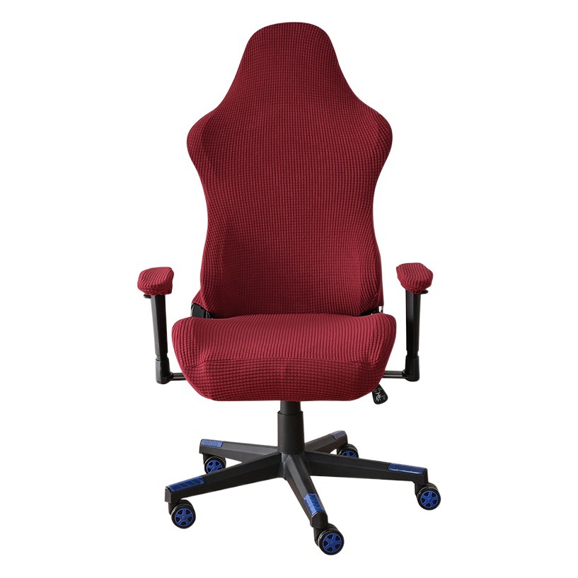 Funda para silla de juegos de lana polar elástica transfronteriza, funda universal para silla de juegos de color sólido, a prueba de polvo, para cibercafé