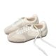 Genuine Leather Vintage German Training Shoes Women's 2025 Spring New All-match Casual Sports Forrest Gump Shoes Board Shoes Flat White Shoes