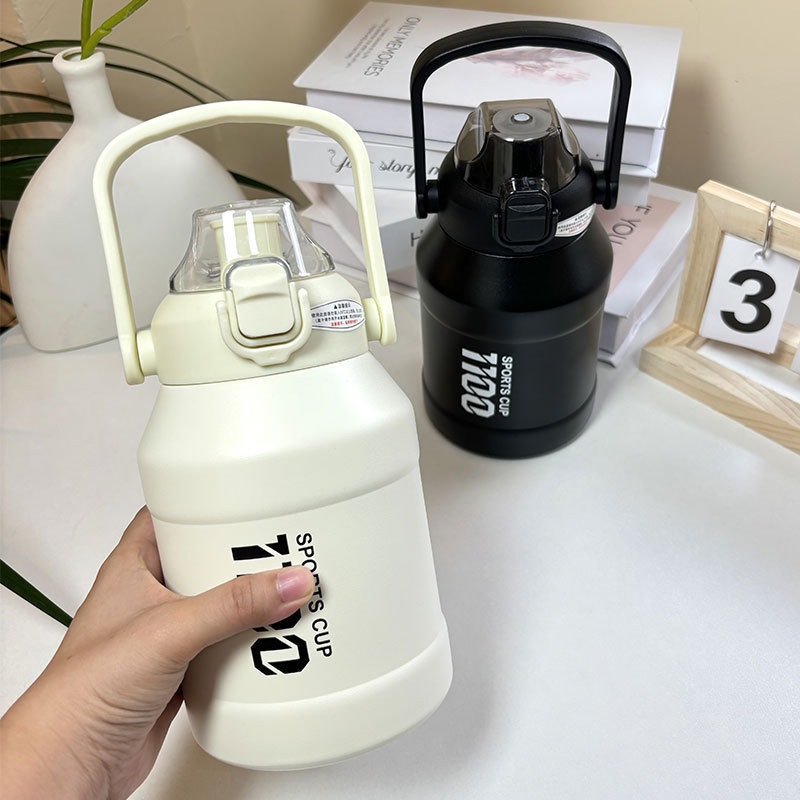 Toneladas de gran capacidad, barriles de tonelada, vasos de agua de acero inoxidable de alto valor, pajitas, termo deportivo de fitness al aire libre portátil, vasos para el vientre grandes