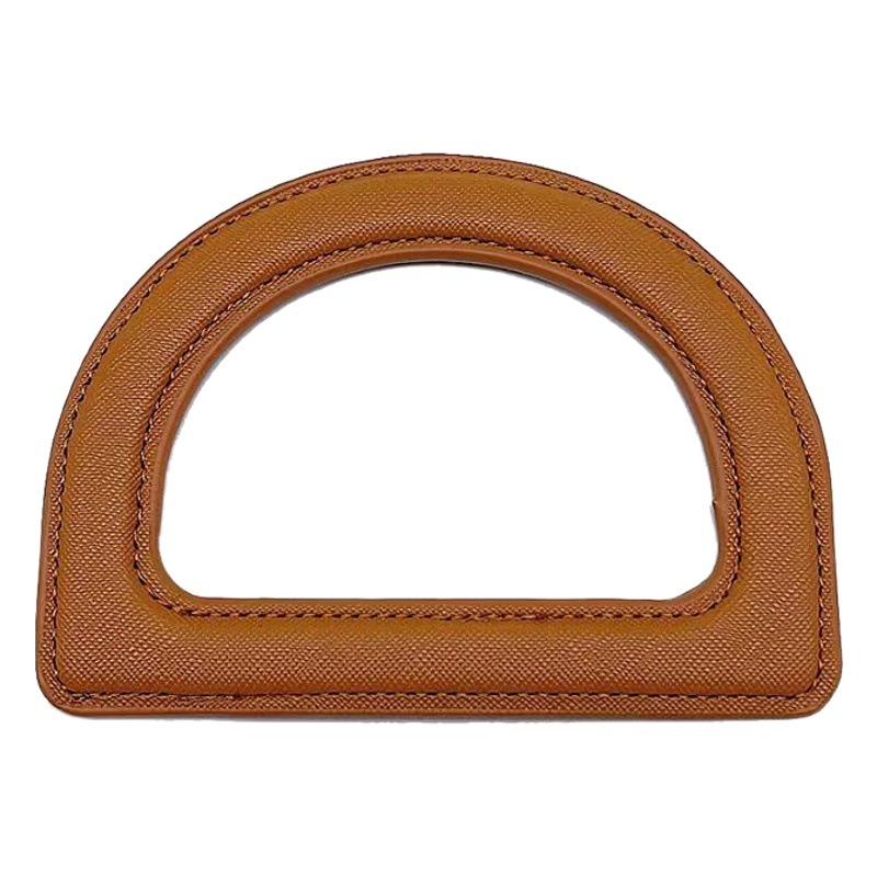 Bag Accessories Leather Handle DIY Woolen Bag Quality Leather D-Shaped Handle Woven Bag Handle