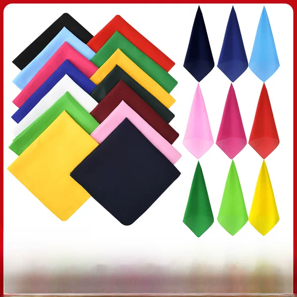 Factory wholesale polyester outdoor riding solid color plain handkerchief square cross-border multi-color simple versatile hip-hop scarf