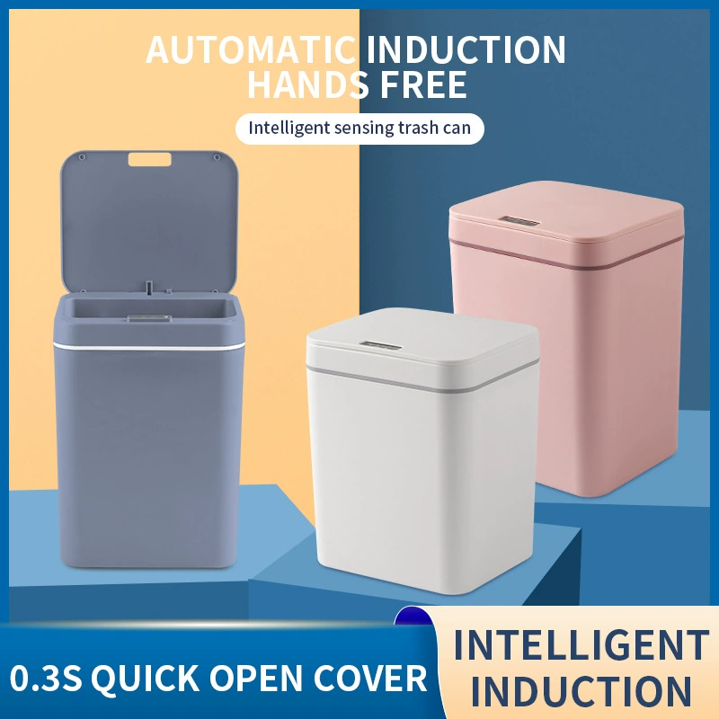 Smart induction creative plastic garbage can for home use, fully automatic