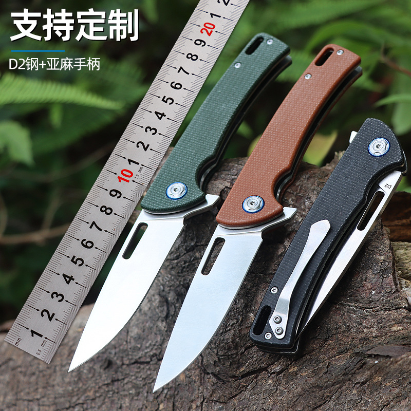 厂家现货 户外折叠小刀 不锈钢水果刀防身刀具野营多功能折刀代发