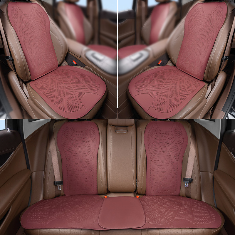2025 新しい超薄型カーシートクッション、オールシーズンユニバーサルナパレザー通気性シートクッション、ハイエンドハーフパッククッション|undefined