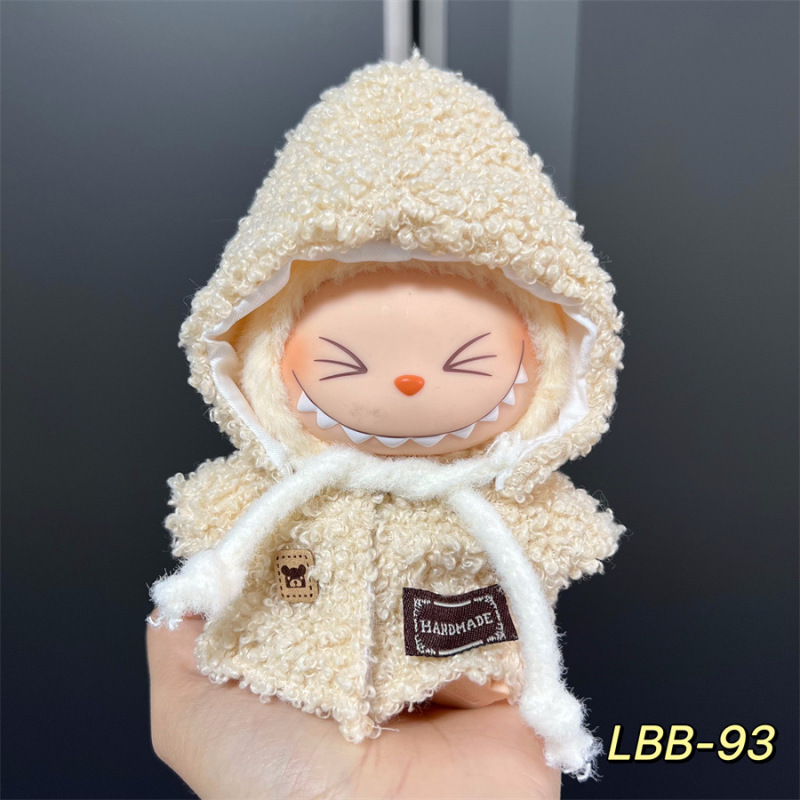 Labubu 着用可能なベビー服ビニールラブブ 17 センチメートル人形かわいいドレスアップカジュアルスーツスカートぬいぐるみ服|undefined