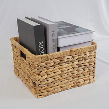 北欧风水葫芦草储物篮手工编织筐客厅摆件家用桌面杂物草编收纳筐
