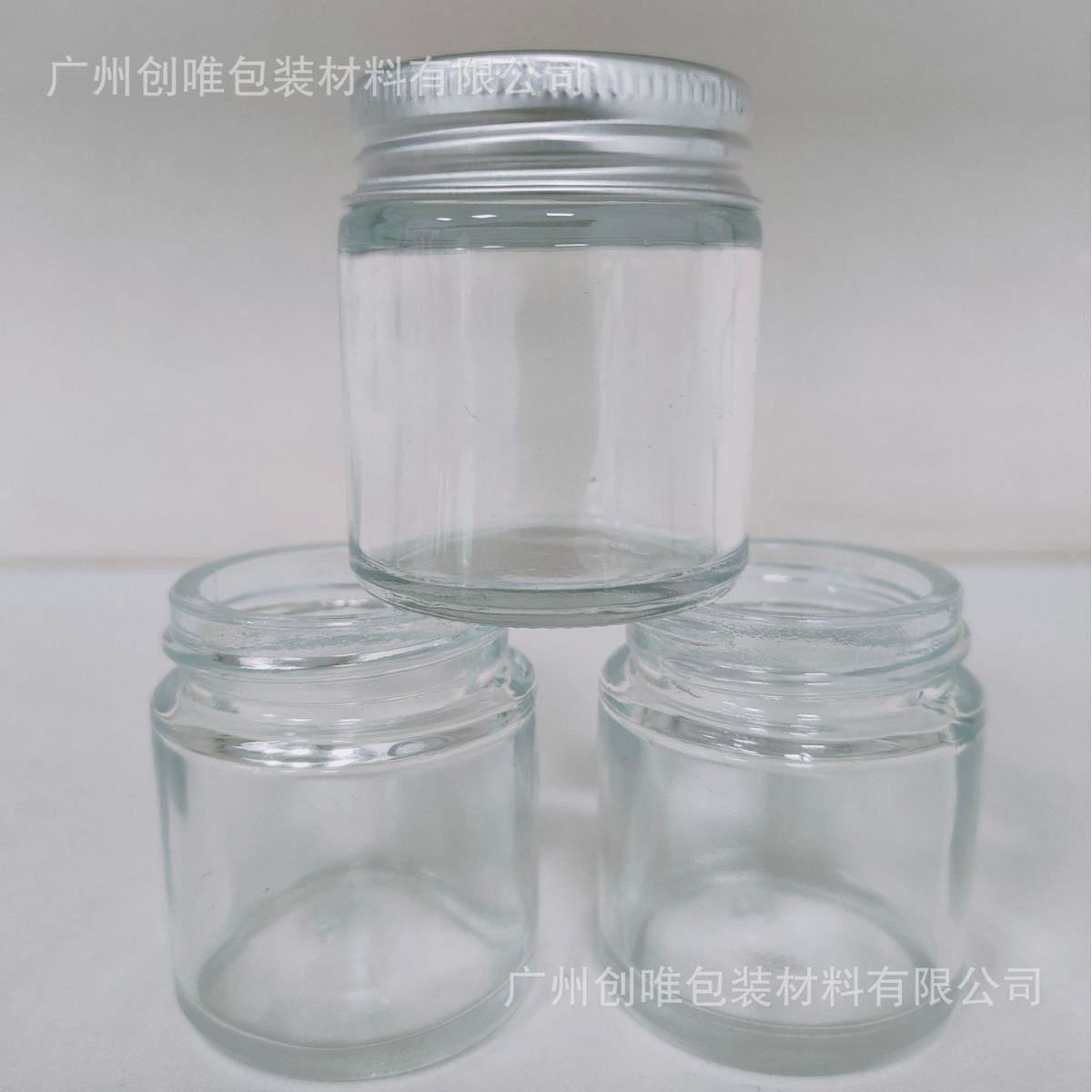 直圆25克胶囊瓶分装玻璃瓶片剂瓶铝盖罐头儿童马油膏空瓶现货爆款