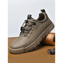 德国骆驼动感男鞋2025新款秋季真皮户外登山鞋厚底缓震运动休闲鞋