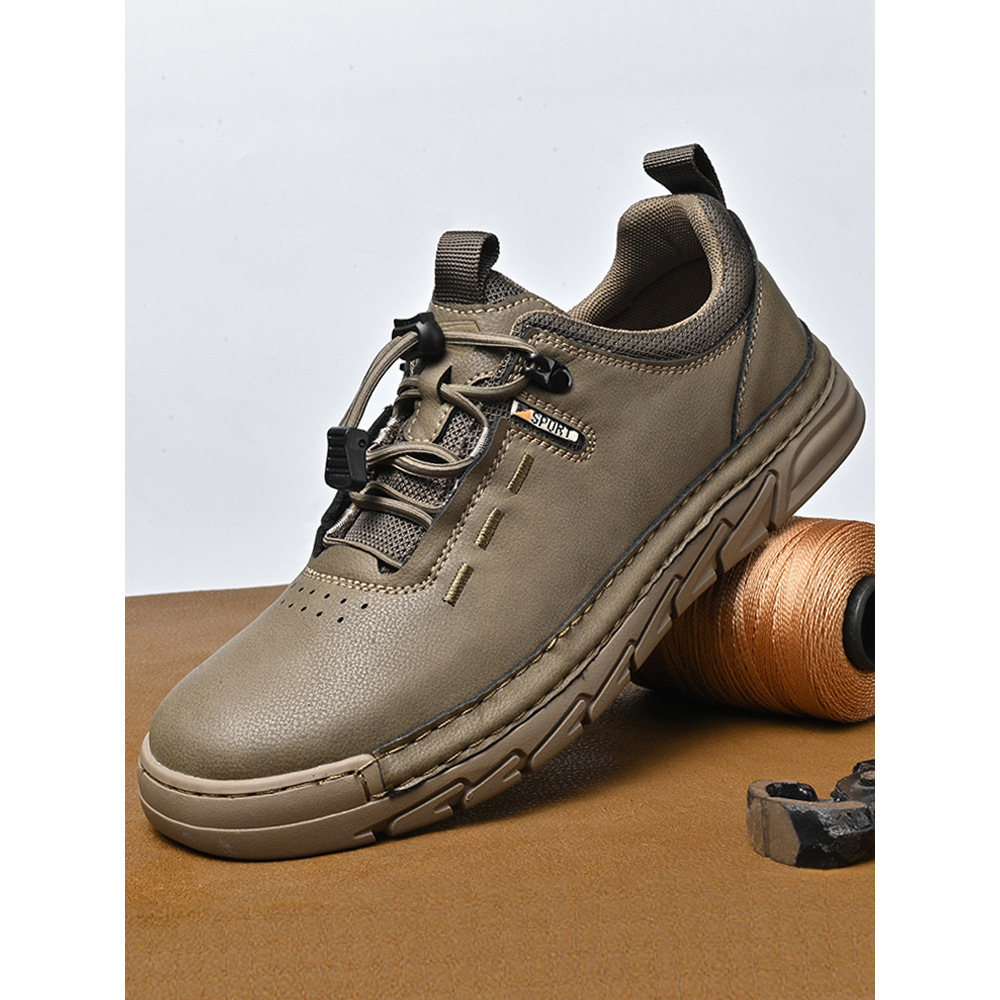 德国骆驼动感男鞋2025新款秋季真皮户外登山鞋厚底缓震运动休闲鞋