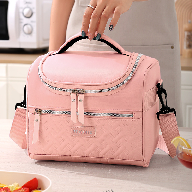 Runhui croissant tapa curva bolsa aislada de un solo hombro trabajador de oficina lonchera bolso estudiante lonchera bolsa de hielo para mantener fresco al aire libre