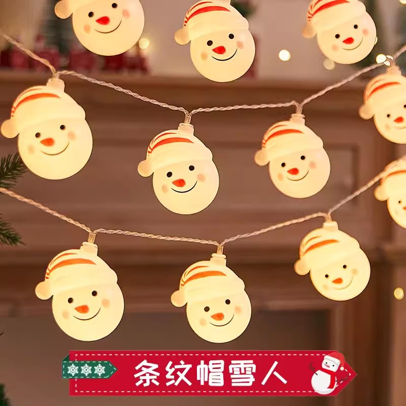 스트라이프 모자 눈사람