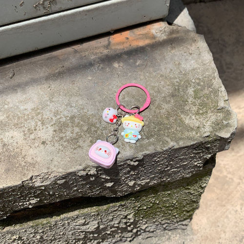 Card ring 751 card ring cute Sanrio cartoon ins creative personalized gift key chain school bag pendant key chain